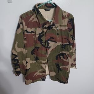 Camouflage Button Down Unisex Sz Small